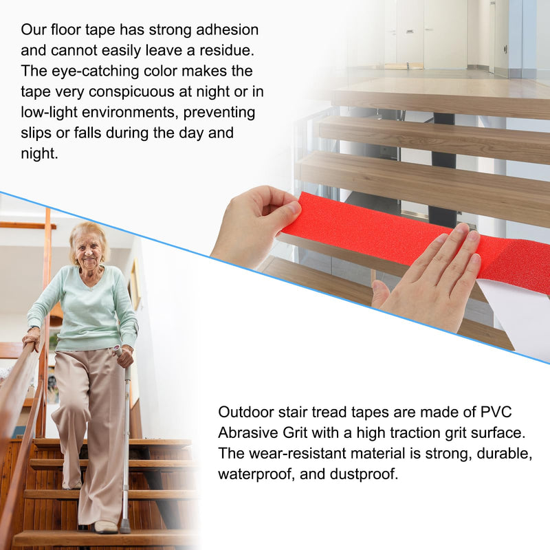 PATIKIL 1 Inch x 16 Ft Anti Slip Traction Tape, 4 Pack Non-Slip Grip Tape Non Skid Tread Safety Tape for Stairs Steps Scooter Deck, Blue