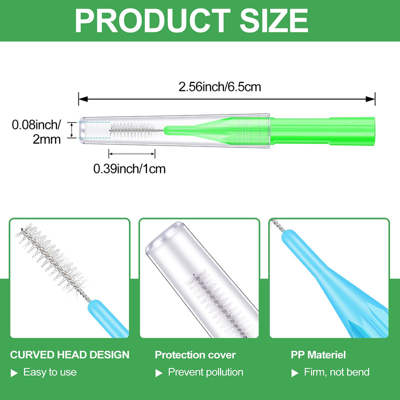 [Australia - AusPower] - 250 Pieces Braces Flossers Interdental Brush for Cleaner Tooth Toothpick Dental Teeth Flossing Head Oral Dental Hygiene Cleaning Tool Soft Dental Picks Refill Toothpick Cleaners (Bright Color) Bright Color 