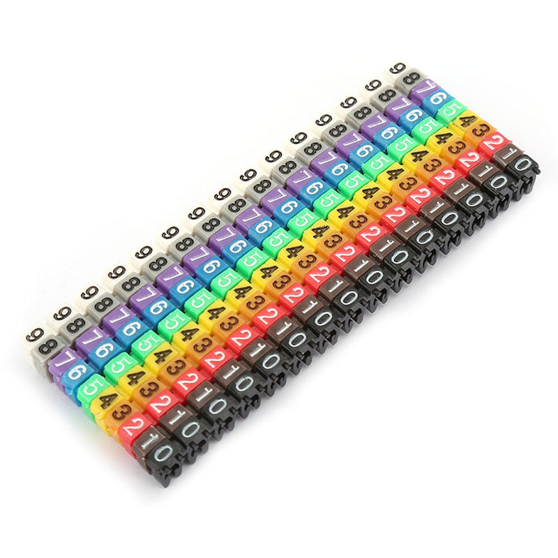 Eujgoov Cable Marker Tubes for Wire Numbering Plastic Wire Label Markers with Digital Numbering - 150-Piece Set (1.5mm Inner Diameter & 1.5mm Outer Diameter)