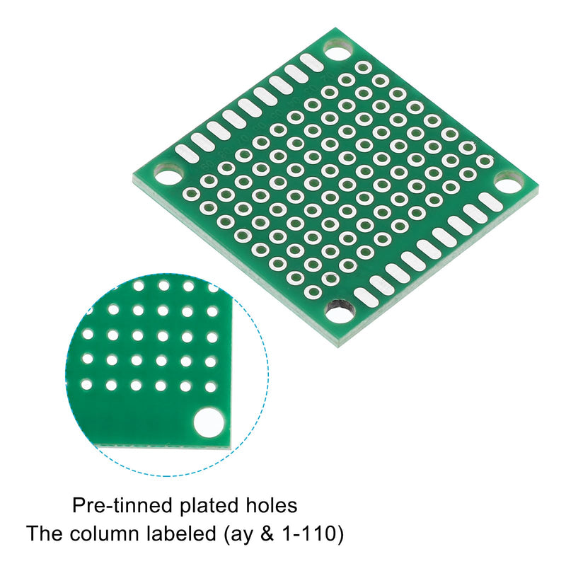 [Australia - AusPower] - PATIKIL 1.2" x 1.2" PCB Board Circuit, 24 Pcs Prototype Perfboard Solder Boards for DIY Soldering and Electronic Project Circuit Boards Solderable Breadboard, Green 