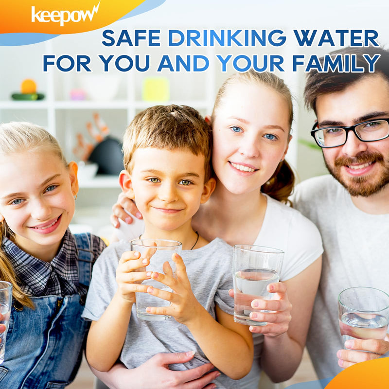 KEEPOW Water Filter Replacement for Lifestraw Home Dispenser 18 C/Glass 7 C/Plasti 10 C/Plastic Pitcher 7 C, 6 Activated Carbon + Ion Exchange Filter & 1 Membrane Micro Filter 6+1 Pack