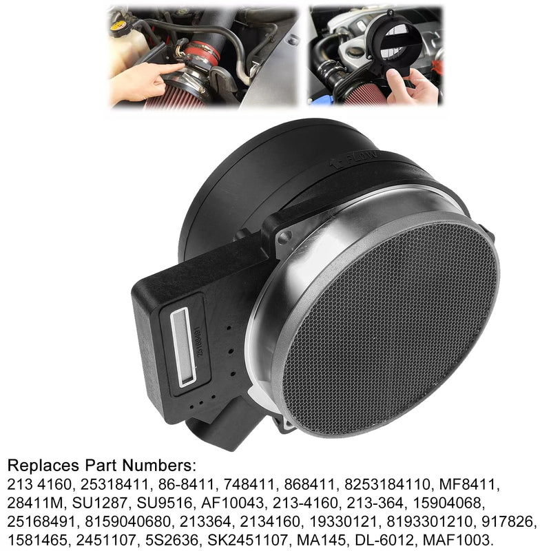 [Australia - AusPower] - Mass Air Flow Sensor MAF For Chevy Silverado 1500 2500 3500 Tahoe Suburban Avalanche GMC Sierra Yukon XL Cadillac Escalade ESV Eldorado DeVille Rainier 4.8L 5.3L 6.0L, 2134160 25318411 AF10043 DL-6012 