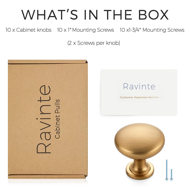 Ravinte 10 Pack Kitchen Cabinet Knobs Dresser Knobs Drawer Champagne Bronze Drawer Pulls Door Handles for Cupboard and Dresser