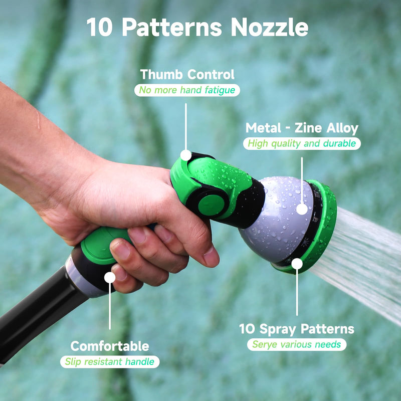 [Australia - AusPower] - Watflow 3/4"Water Flow Meter with Water Nozzle Kit,4 Modes Change, Measure Gallon/Liter Consumption for Garden Hose, RV Water Tank, Lawn Sprinkler, and Nozzle Sprayer 