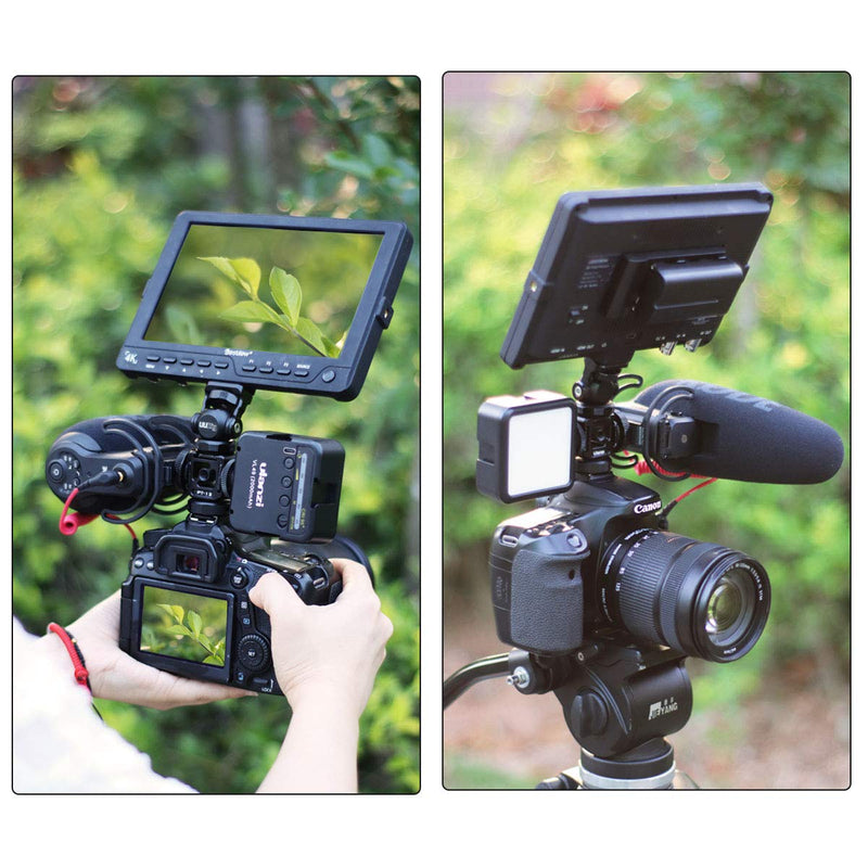 [Australia - AusPower] - ULANZI PT-12 Camera Hot Shoe Extension Bracket with Triple Cold Shoe Mounts for Microphone LED Video Light, 1/4'' Screw for Magic Arm, Aluminum Shoe Mount Compatible with Nikon Canon Sony Cameras 