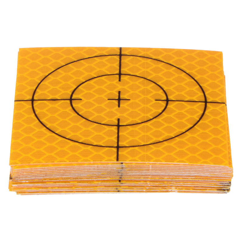 HARFINGTON 20pcs Survey Reflector Sheets 60x60mm Self-Adhesive Reflective Tape Survey Target Mark for Total Stations, Yellow