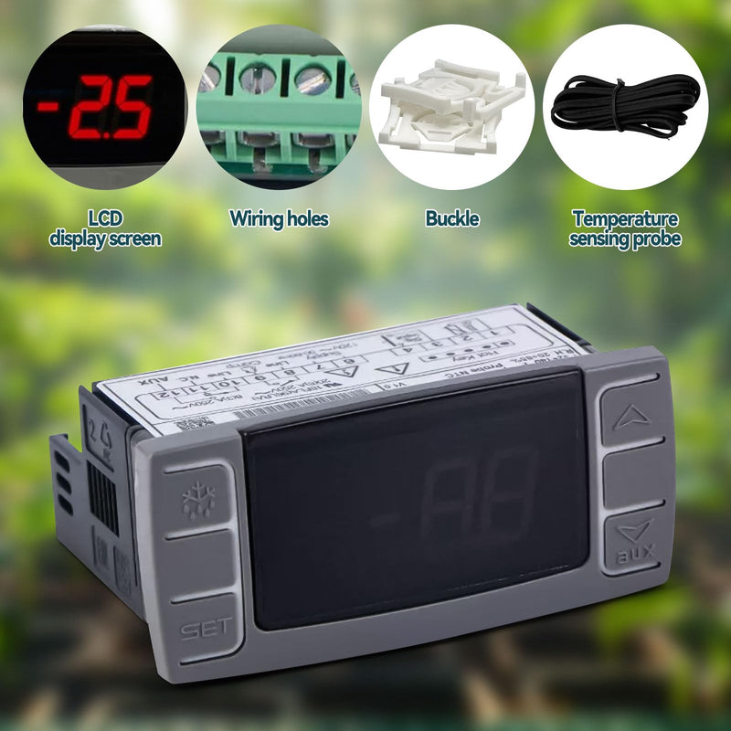 [Australia - AusPower] - XR06CX-4N1F1 Temperature Controller for 120V 50-60hz Commercial Refrigerators/Freezer, with Programmable Temperature Controller Temperature Sensing Probe 