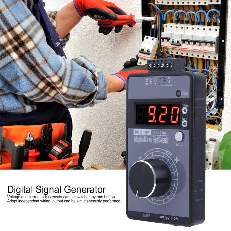 [Australia - AusPower] - Hanheld 0-10V 0-22mA Digital Signal Generator Adjustable Voltage Analog Simulator 