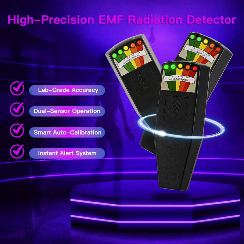 [Australia - AusPower] - 7-in-1 Ghost Hunting Equipment Kit for Paranormal Enthusiasts,Includes EMF Meter,EVP,Dowsing Rods,UV Light & Cat Balls-Novelty Set for Entertainment Use 