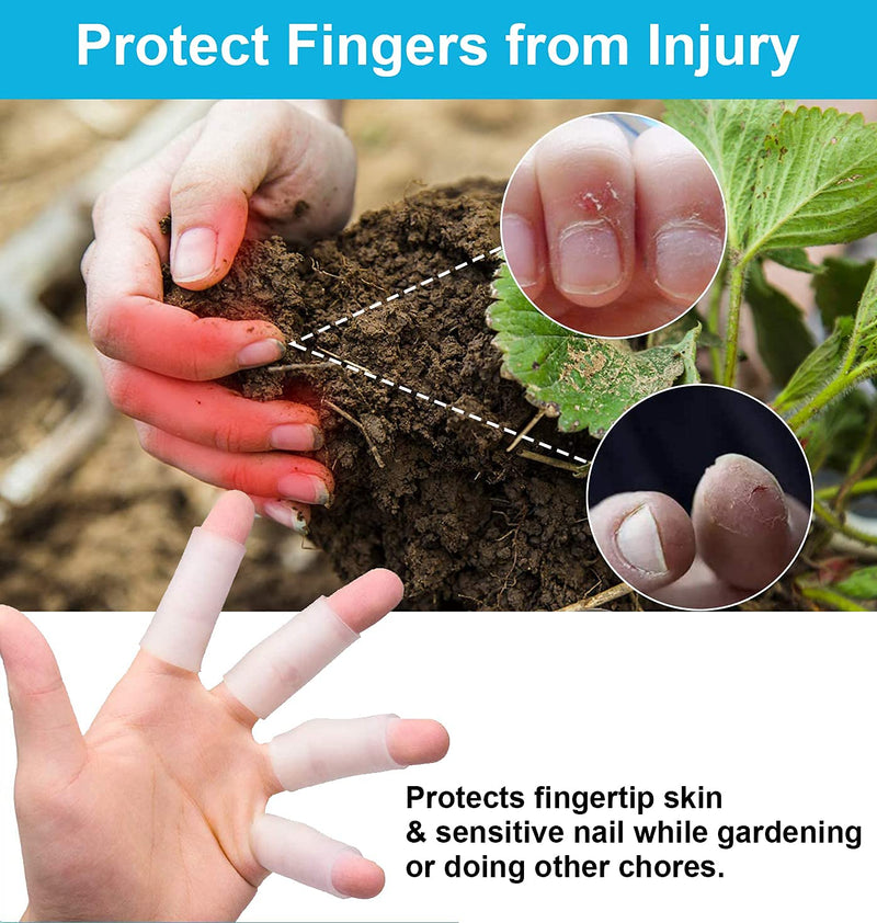 [Australia - AusPower] - Sumifun Finger Sleeves, 8PCS Gel Thumb Finger Tubes for Arthritis, Trigger Finger Pain, Silicone Fingers Protector for Golf, Basketball, Golf, Rugby, Cracked Finger 4pair(8pcs) 