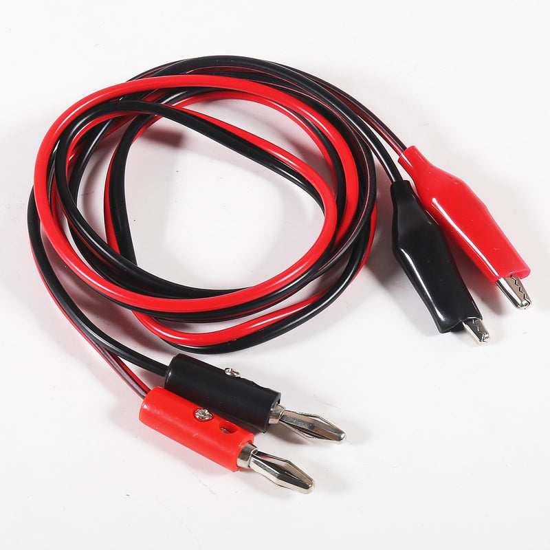 [Australia - AusPower] - 12PCS Banana Plug to Alligator Clip Test Lead 4mm Banana Plug Electrical Test Jumper Wire for Multi-Meter for Electrical Test (6 Red and 6 Black) 