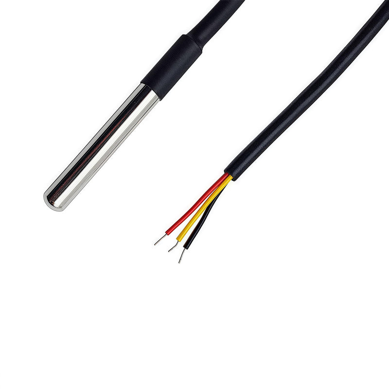 [Australia - AusPower] - 5pcs DS18B20 Temperature Sensor Waterproof Digital Stainless Steel Tube Temp Probe 3 Meter 118.1" Compatible with Arduino Raspberry pi 