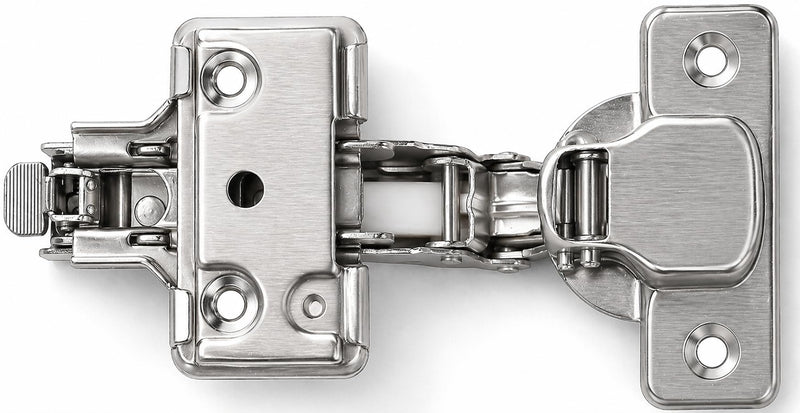 Berta (10 Pieces) Half Overlay Soft Close Frameless Hinges, 110 Degree 6-Ways 3-Cam Adjustment Concealed Kitchen Cabinet Door Hinges 10 Pieces