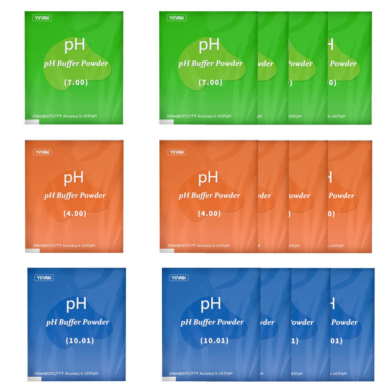 [Australia - AusPower] - 15 Pack PH Calibration Powder, 5 Each for PH 4.00, PH 7.00 and PH 10.01 Calibration Buffer Powder, PH Tester Calibration Packets for PH Meters 