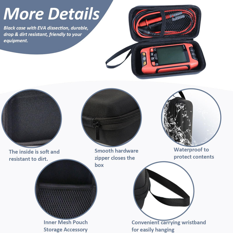 [Australia - AusPower] - Xin Tester Digital Multimeterwith Case TRMS 9999 Counts Auto-Ranging Voltmeter, AC/DC Amp Ohm Voltage Meter Capacitance Frequency Diode with Backlight Flashlight 