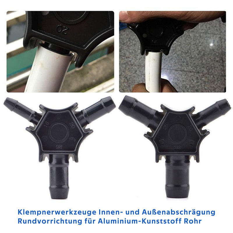 [Australia - AusPower] - GIONAR Multi Calibrator Calibrator Mandrel Deburring for Multilayer Pipes Calibrator Composite Tube with Diameter 16 mm, 20 mm, 25 mm, Black for PE PB PVC PPR Aluminium Composite Pipe 