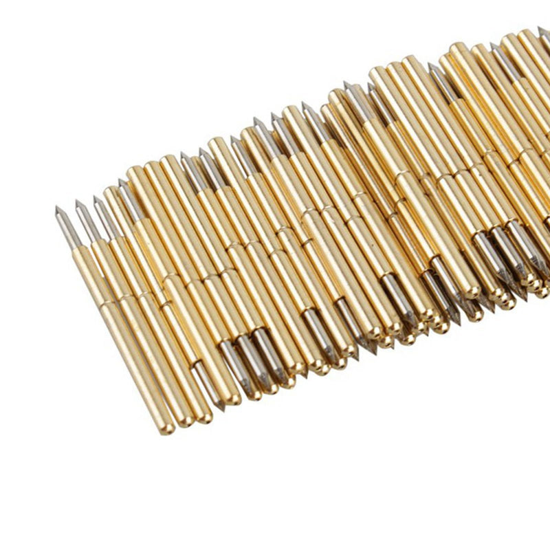Pogo Pin Spring Contacts, High-Precision 1.02 mm Conical Head for Stable Connections, Spring Contact Set of 100 Pieces for Electronics Testers, PCB Prototyping, Quality Control and Hardware Development