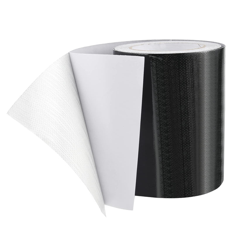 RealPlus 6" x 50' RV Underbelly Tape Waterproof Belly Tape with Permanent Sealing Adhesive for Camper Travel Trailer Mobile Home, Tear Repair Patch Black 6 Inch x 50 Feet