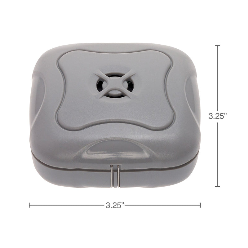 [Australia - AusPower] - 4 Pack Water Leak Detector - 95 dB Flood Detection Alarm Sensor for Bathrooms, Basements, Laundry Rooms, Garages, Attics and Kitchens by Mindful Design (Grey) 4 Count Grey 