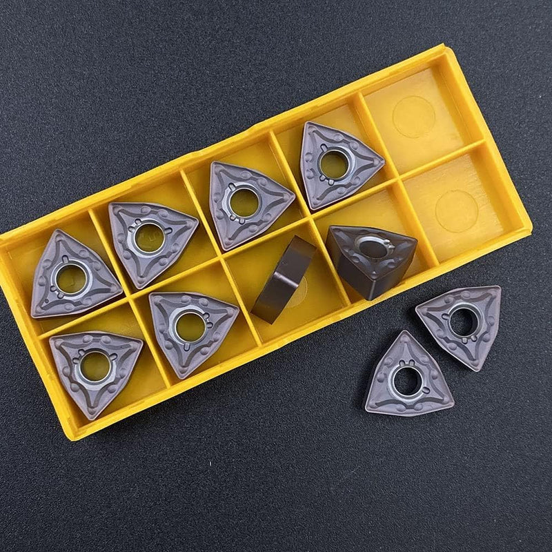 WNMG 432 / WNMG080408 Bronze Carbide Inserts, Indexable Inserts, Cutting Tools for Machining Steel Parts and Stainless Steel, Pack of 20