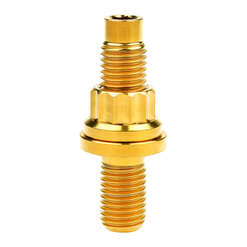 [Australia - AusPower] - Titanium Bolt M8 M10x45 54 55 65mm Pitch 1.25 Automotive Exhaust Manifold Stud Kit Screws Nuts Washers Kit 4pcs/Sets (Gold, M10x45mm Pitch 1.25) Gold 