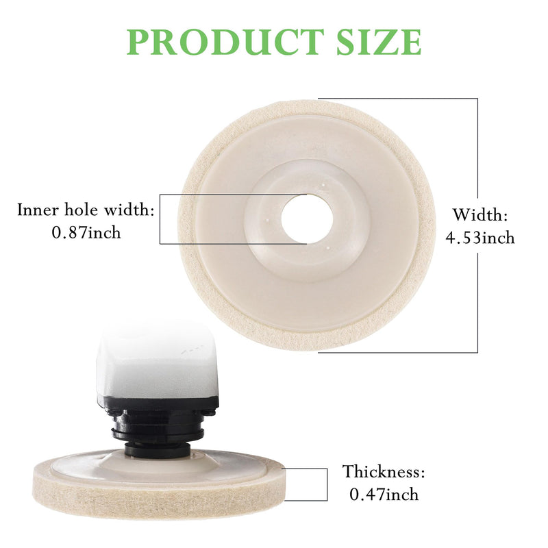 [Australia - AusPower] - Mornajina 10 Packs 4.5" x 7/8" Round Wool Felt Polishing Wheel Disc Pads Kit for Angle Grinder 7/8" (Model 115/125) for Metal, Marble, Furniture, Car Wax, Granite (12mm Thickness) 10Packs Wool Felt Polishing Disc 