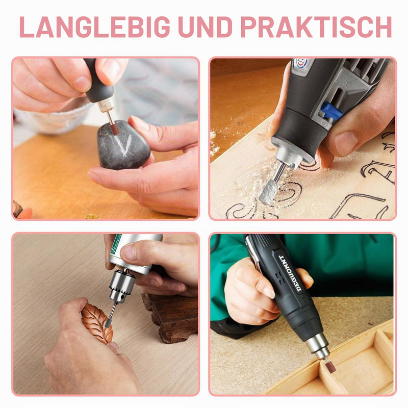 Sanding Sleeve Set, Sanding Caps Nail Cutter, 248 Pieces Sanding Belt 80/120/180 Grit, Sanding Drum for Wood, Crafts, Includes 2 Sanding Rollers, Compatible with Dremel Sanding Attachments