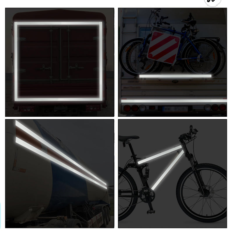 [Australia - AusPower] - 2 Inch X 30 FT Reflective Tape Outdoor Waterproof DOT-C2 Fade Resistant White Reflective Tape Strong Adhesive Safety Warning Tape Reflector Conspicuity Tape for Trailer Trucks Bikes 2IN x 30FT 