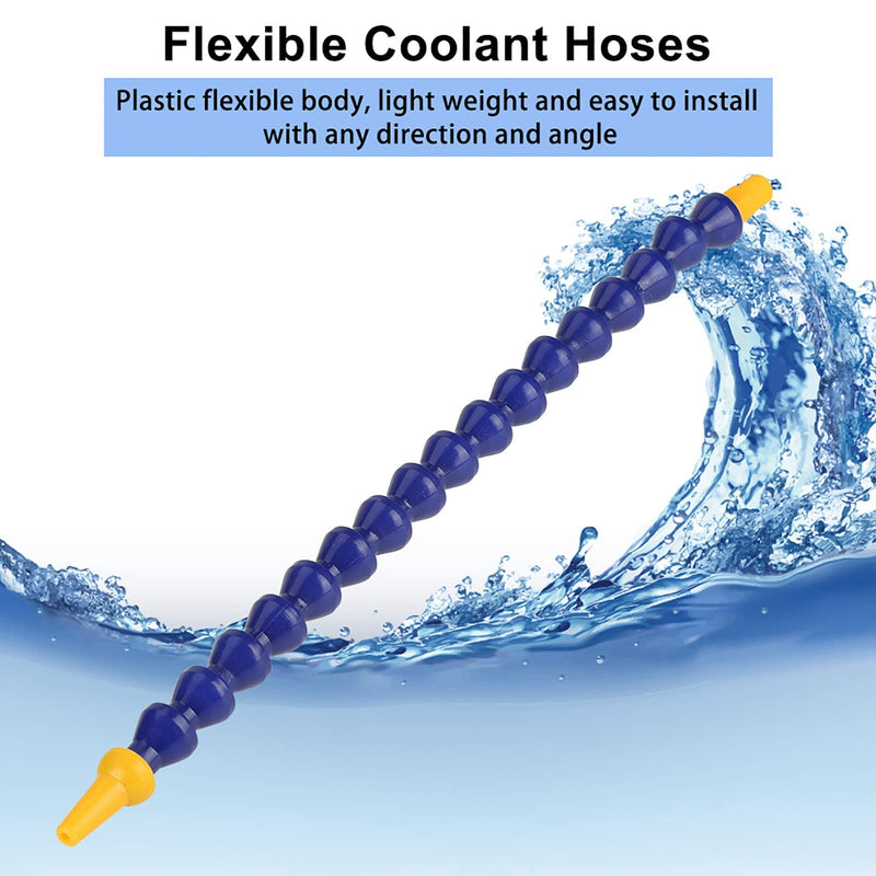 [Australia - AusPower] - Pack of 10 High Quality Flexible Plastic Coolant Hoses with 1/8 BSPT Thread for Lathes, CNC and Other Machines 