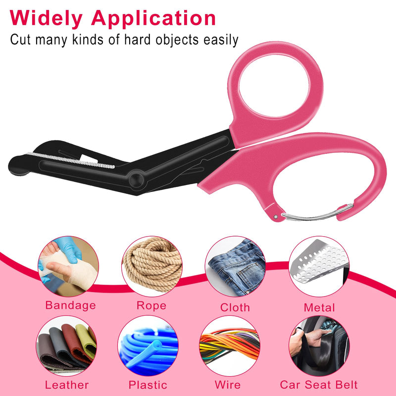 [Australia - AusPower] - Stethoscope Carrying Case Compatible for 3M Littmann Classic III and Trauma Shears for Nurses Bandage Scissors Nurses 7.5" Medical Scissors with Carabiner Stainless Steel Patented Nurse Scissors 