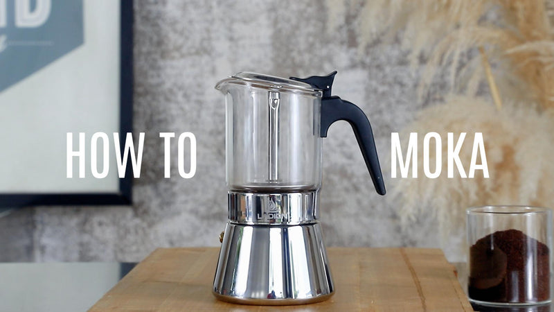 LAOION 6-cup silver stovetop espresso maker, Moka pot for Cuban-style coffee, 240ml capacity on a stovetop.