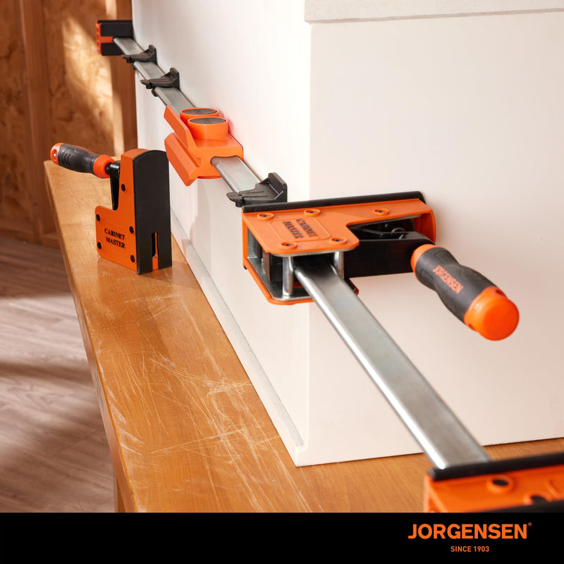 [Australia - AusPower] - Jorgensen Parallel Clamp Extender, Heavy-Duty Aluminum Connector for Cabinet Master Clamps, 2200LBS Strength, Quick Tool-Free Lock, Extend Clamping Range for Woodworking and Cabinets 