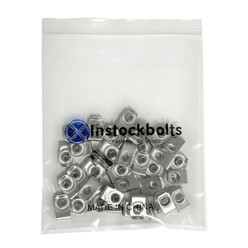 [Australia - AusPower] - 1/4"-20 U-Style Clip-On Nut, U-Type Stainless Steel 18-8 (304) Regular Extruded U-Nut, Pack of 20 1/4"-20 304 Stainless Steel 