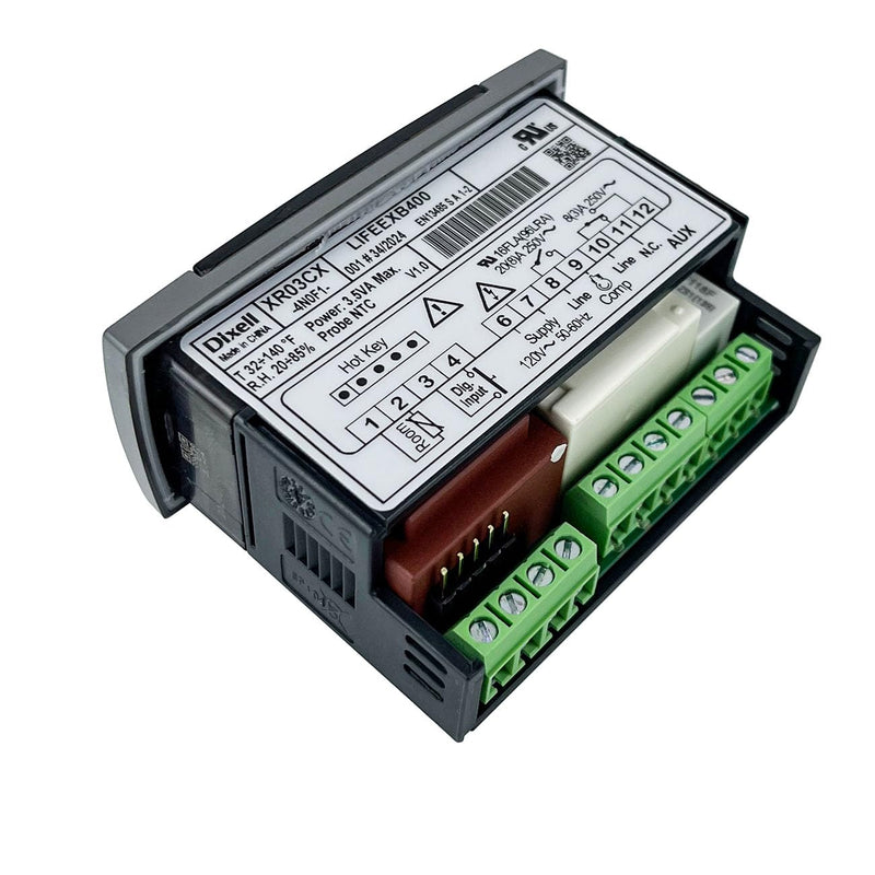 [Australia - AusPower] - XR03CX-4N0F1 Digital Temperature Controller, 120V Thermostat Controller with Temperature Sensor Probes Compatible with Refrigerator Freezer Replace XR03CX, W0302186, XR03CX-4N1C0 