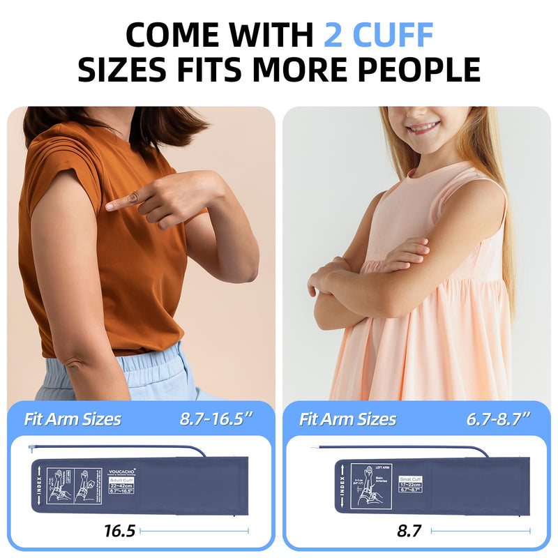 [Australia - AusPower] - Pediatric Blood Pressure Cuff, Blood Pressure Monitor for Kids & Adult, Small Cuff 7"-9"?Medium/Large Cuff 9"-17"?Perfect for Health 
