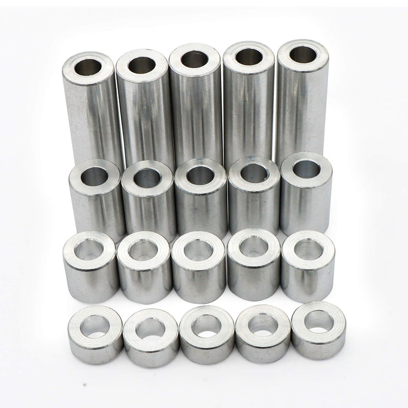 [Australia - AusPower] - Wulankd Aluminum Spacer 1/2" OD x 1/4" ID x Choose Your Length, Round Spacer, Unthreaded Standoff Bushing Plain Finish, Fits Screws Bolts 1/4" (1/2" Length, 25 Packs) 1/2" OD x 1/4" ID x 1/2" Length 