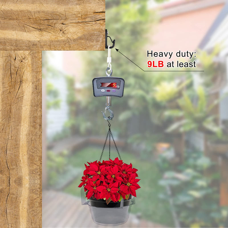 [Australia - AusPower] - SELEWARE 30PCS Screw in Hooks for Hanging Outdoor String Lights, Windproof Christmas Light Hanger Hooks, Black Wall Hooks for Patio Gazebo Fence to Hang Party Fairy Wire Lights, Plants, Wind Chimes 30 