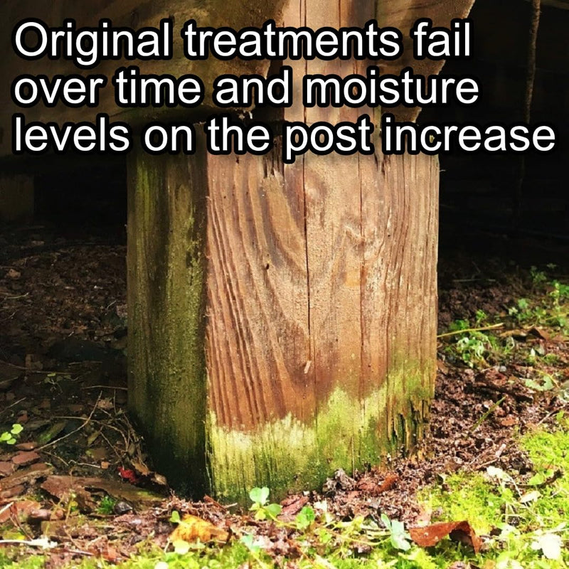 Post Proservative, Fence Repair Kit for Small Jobs - Re-Treat posts, 6 Piece Kit with Date Tag and Plugs, Replenishes preservative and extends post life. Treats (6) 4x4's or (3) 6x6 Wooden Posts 6 Count (Pack of 1)