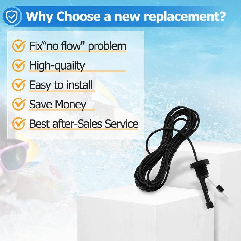 GLX-FLO-RP Flow Switch Assembly for All Hayward Goldline Aquarite Salt Systems, Metal Induction Structure Pool Flow Sensor Suitable Hayward Salt Cell & Chlorine Generator with 15-Feet Cable 1