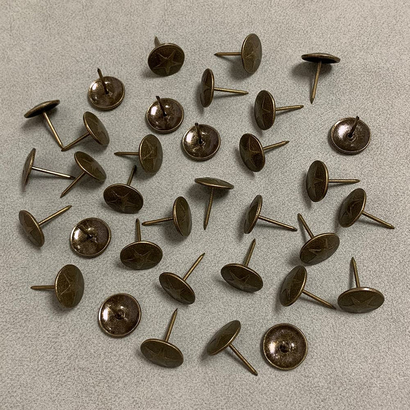 [Australia - AusPower] - Upholstery Tacks, Furniture Upholstery Nails for Decorative, 100 PCS 5/8 inch Upholstery Decorative Tack for Furniture DIY Decorative, Home Decor, Antique Brass 