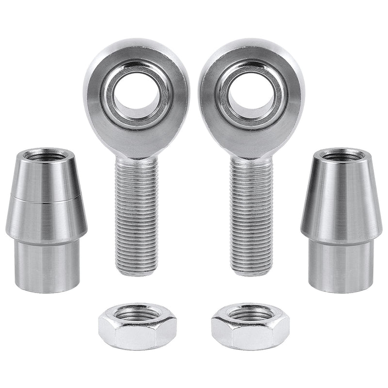 [Australia - AusPower] - 3/8" Heim Joints Rod End Kit,.375" Chromoly Heim Joints Panhard Rod End Kit for Steering,Suspension, Traction Bars, Right&Left Hand Thread with Tube Adapters & Jam Nuts - 1Set 3/8 inch 1 Pair 