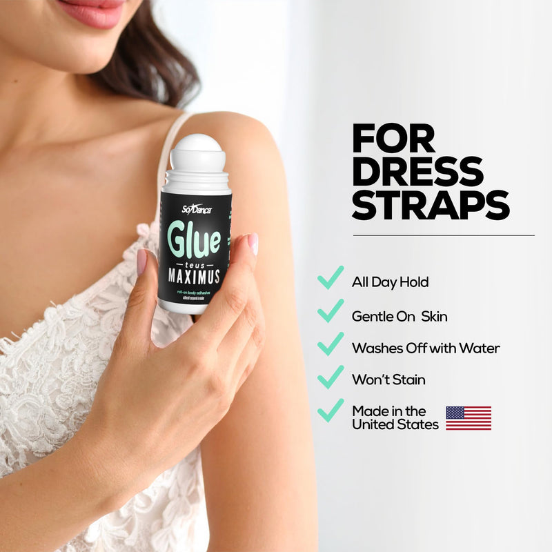 [Australia - AusPower] - So Danca Glue-teus Maximus Roll-On Body Adhesive – Hypoallergenic, Sweat-Resistant Body Glue for Dancers, Costumes, Cosplay, Stagewear, Leotards & Pageants 1 