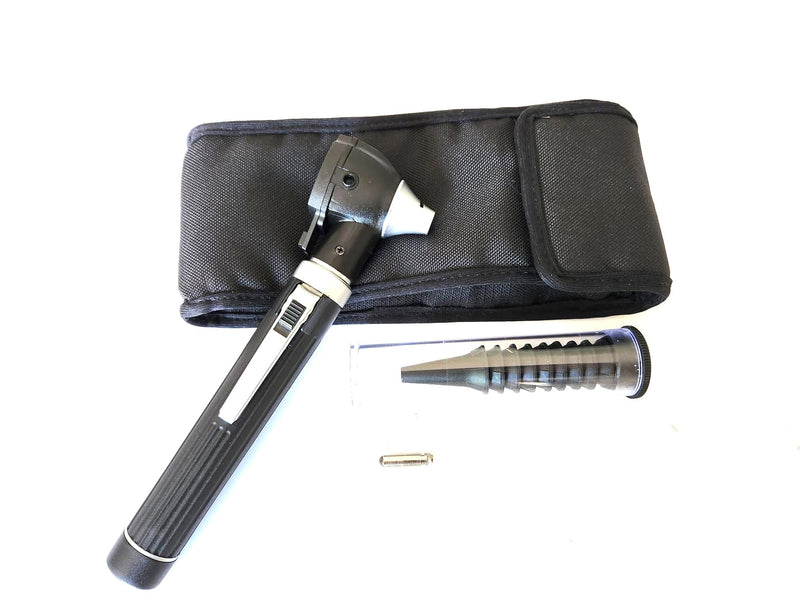[Australia - AusPower] - Fiber Optic Mini Otoscope Black Color (Diagnostic Set) 