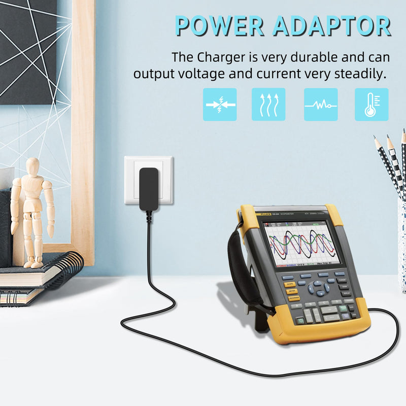 [Australia - AusPower] - SLLEA AC/DC Adapter for Fluke ScopeMeters 90 Series 105 99 98 97 96 95 93 92 91s p/n : PM8907/813 PM8907/801 PM8907/804 PM8907/803 PM8907/806 PM8907/807 (Convertor p/n: BC190/808) Charger 