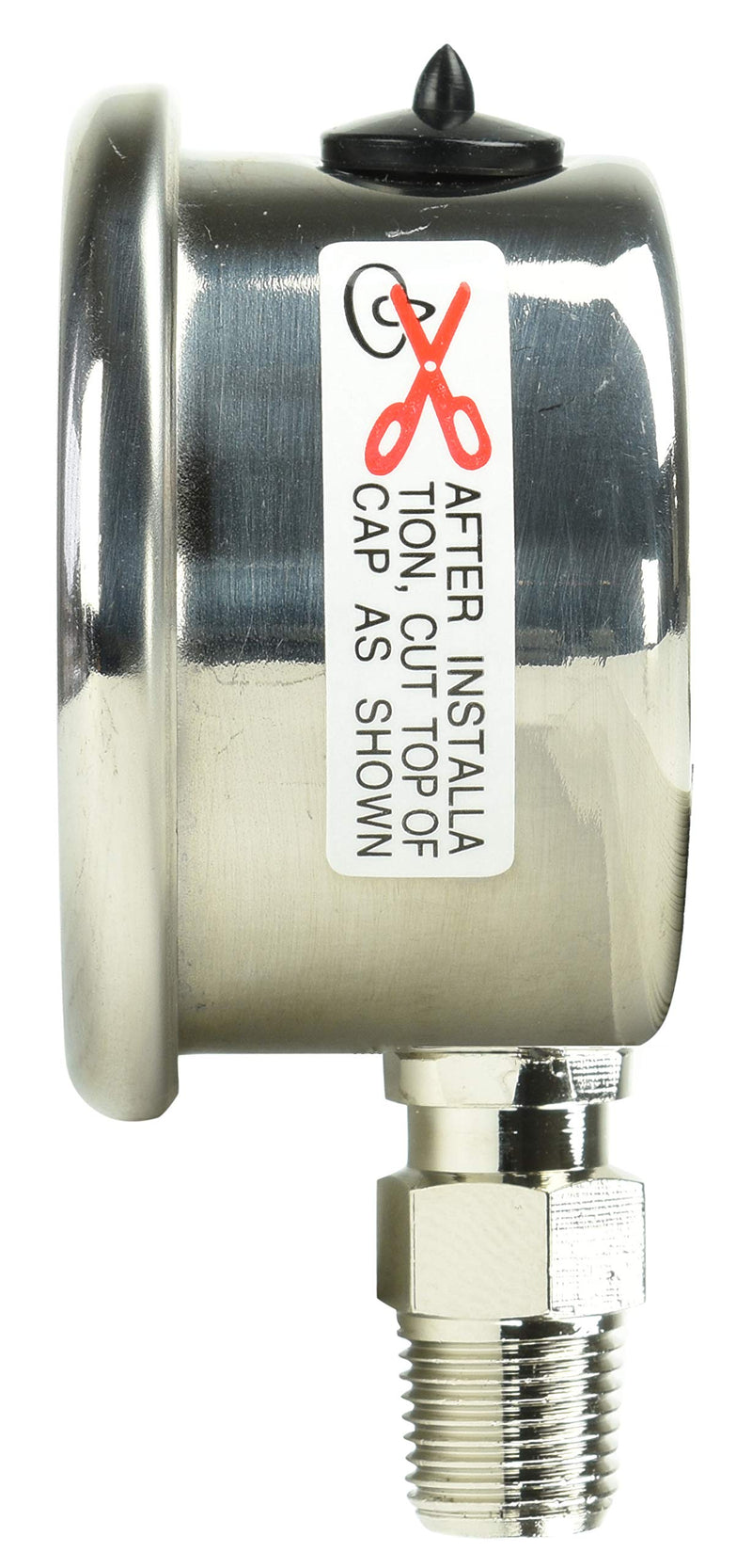 [Australia - AusPower] - 1-1/2" Fuel Pressure Gauge, Stainless Steel Case 304, Chrome Plated Brass Connection, Glycerin Filled, 0-15 Psi, Accuracy 3-2-3%, Back Mount 1/8" NPT Black Dial 15 PSI Back Mount Balck Dial 