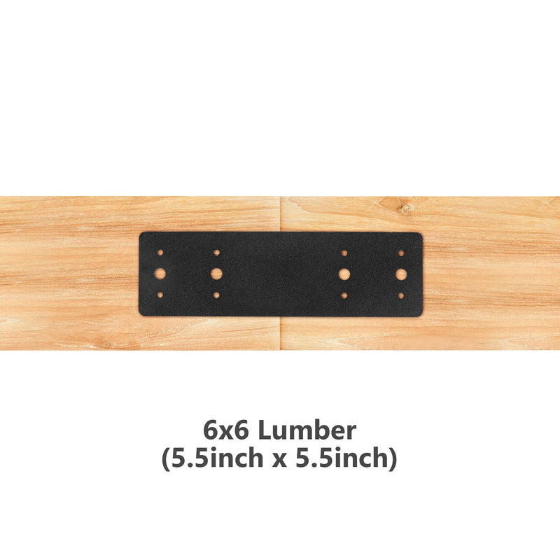 Sihnman 10" X 3" Straight Steel Flat Metal Plate (2 pc) with Powder Coating, Mending Plate, Joining Brackets, I Strap for Truss Framing