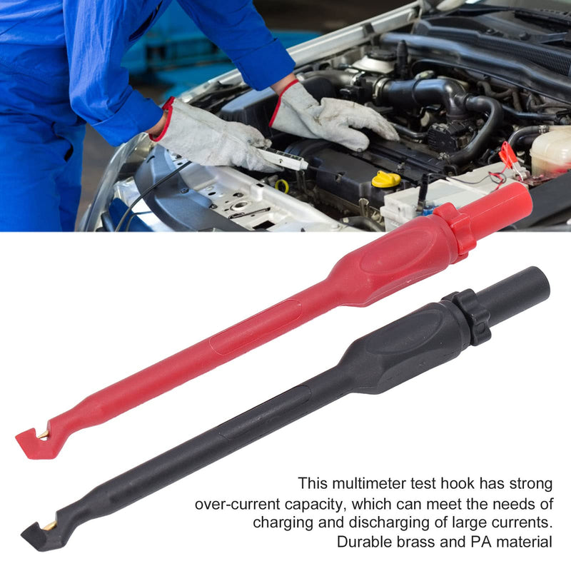 [Australia - AusPower] - 2Pcs Multimeter Test Hook Clip Piercing Probe 4mm Plug Automotive Wire Piercing Probes Brass PA Material CNC Process Piercing Probe 