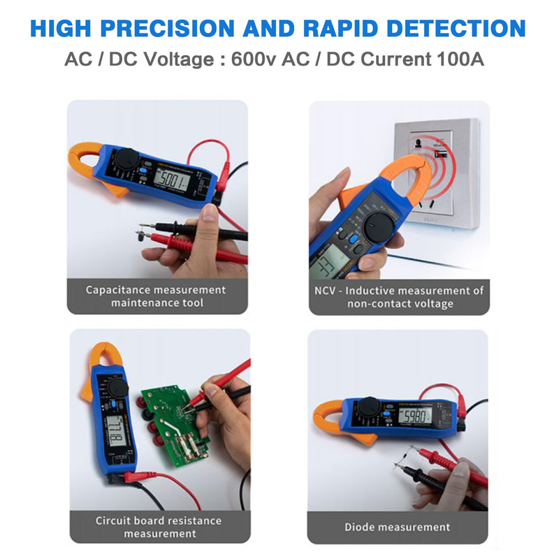 [Australia - AusPower] - OWON CM210E 20000 Counts Voltmeter Continuity Digital Clamp Meter,600V AC/DC NCV True RMS Mini Multimeter for Measuring Voltage,Current,Capacitance and Resistance 
