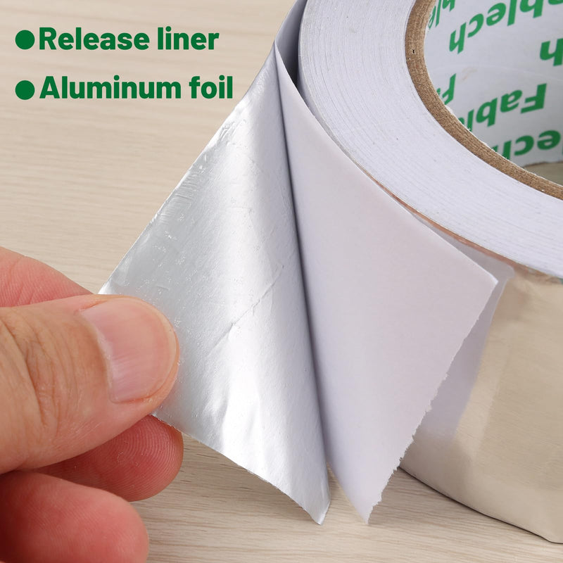 Aluminum Foil Tape, Heavy Duty 3.2mil Thick, 3 Inch x 55 Yards (165ft), High Temperature Resistant, Waterproof, for HVAC Duct Sealing, Metal Repair & Insulation 3"×55Y