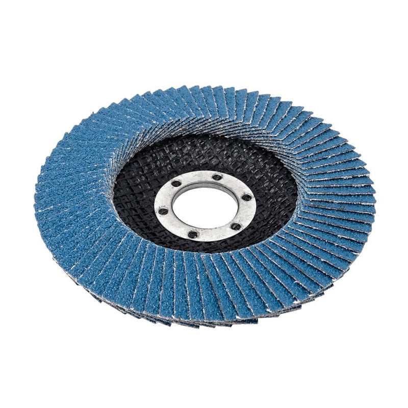 Professional fan discs, blue, pack of 10, diameter 125 mm, grain 80, stainless steel sanding discs, lamellar discs Ø 125 mm